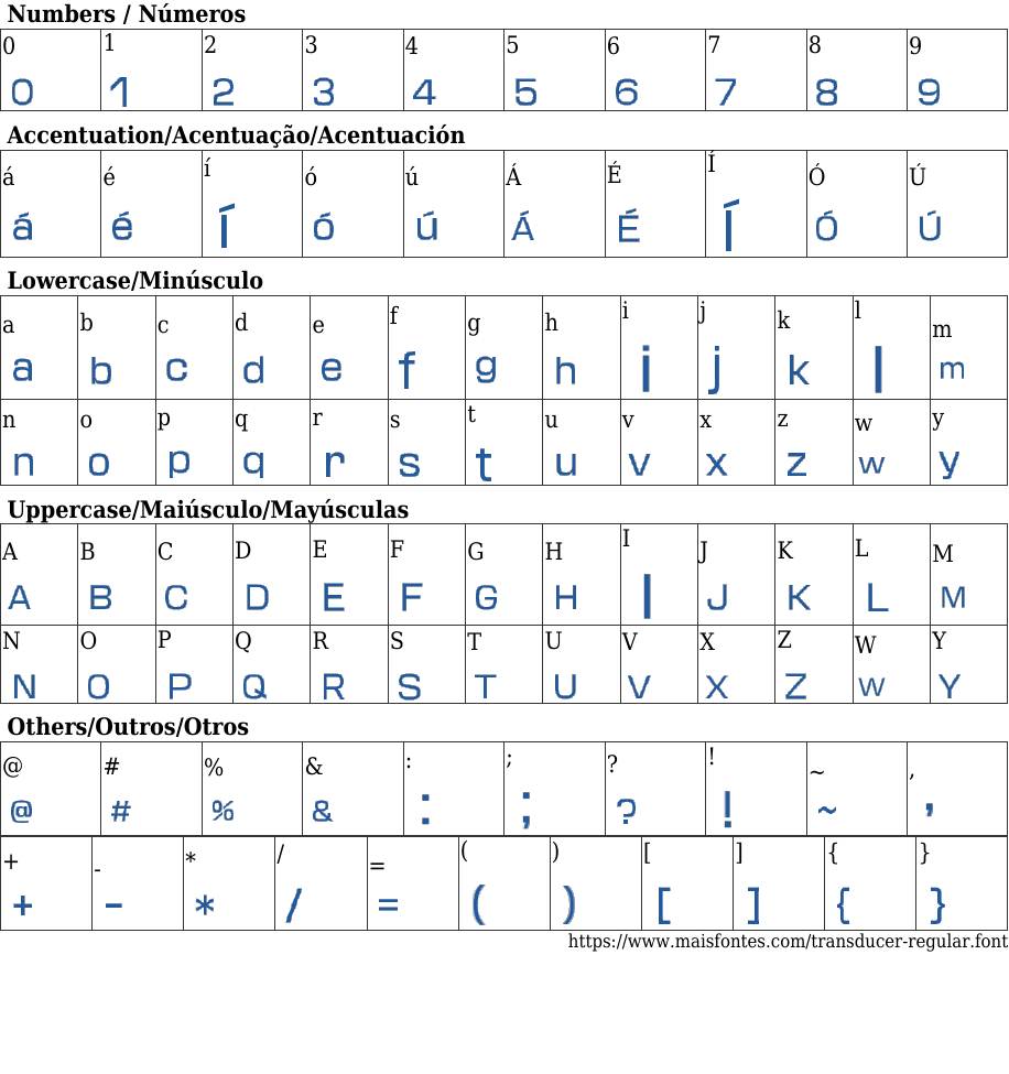 Transducer Regular Free Font Download MaisFontes