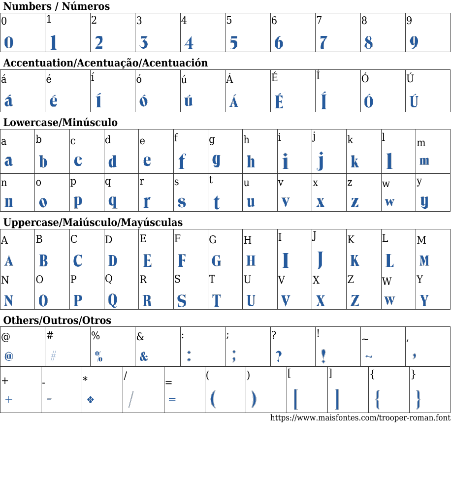 Trooper Roman Free Font Download MaisFontes