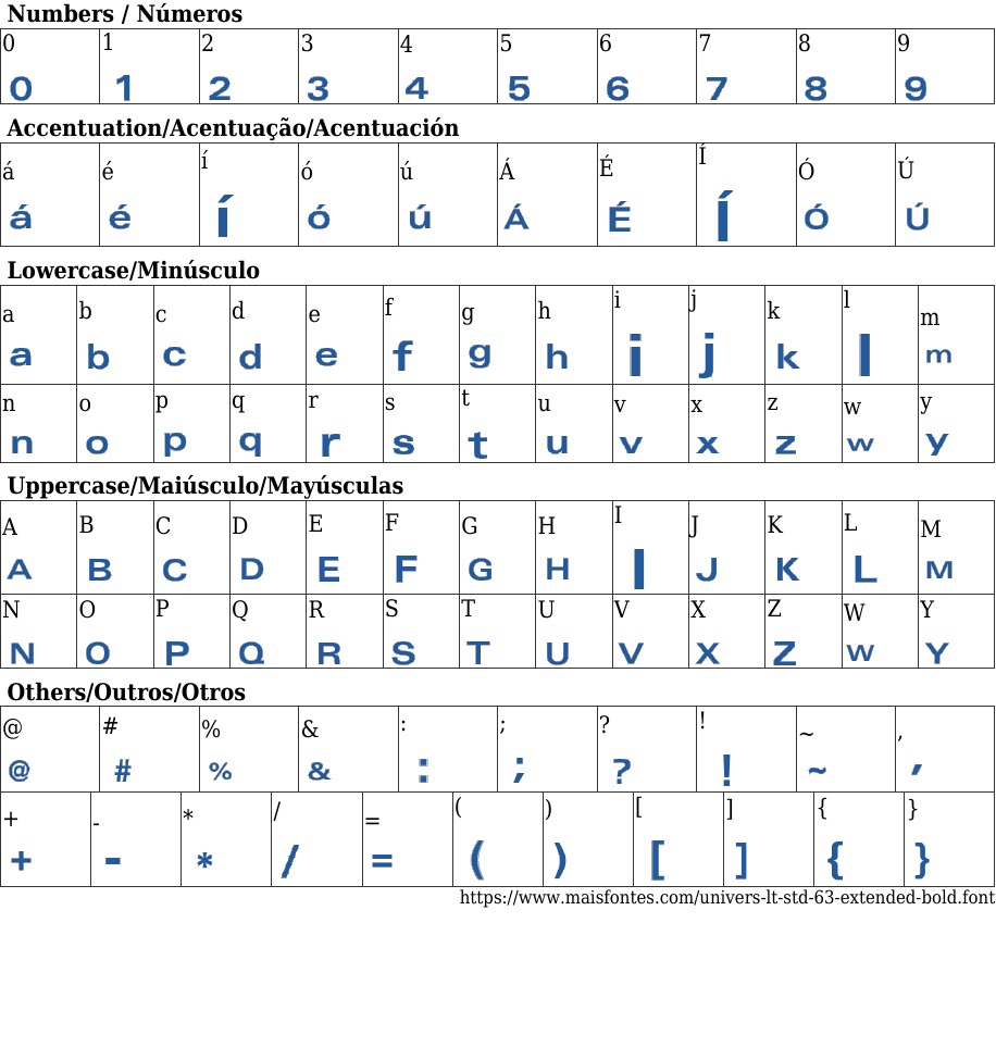 Univers LT Std 63 Extended Bold Free Font Download MaisFontes