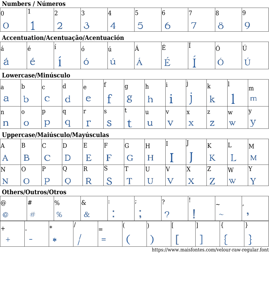 Velour Raw Regular Free Font Download MaisFontes