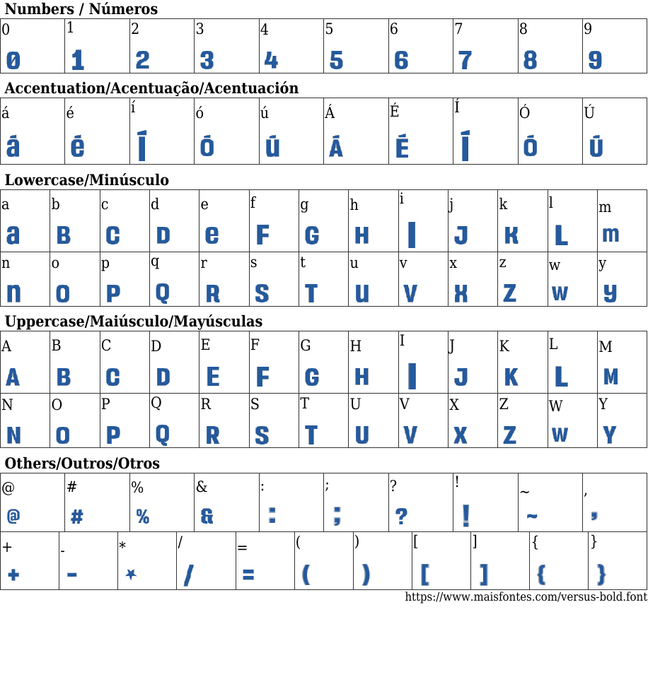 Versus Bold Free Font Download MaisFontes