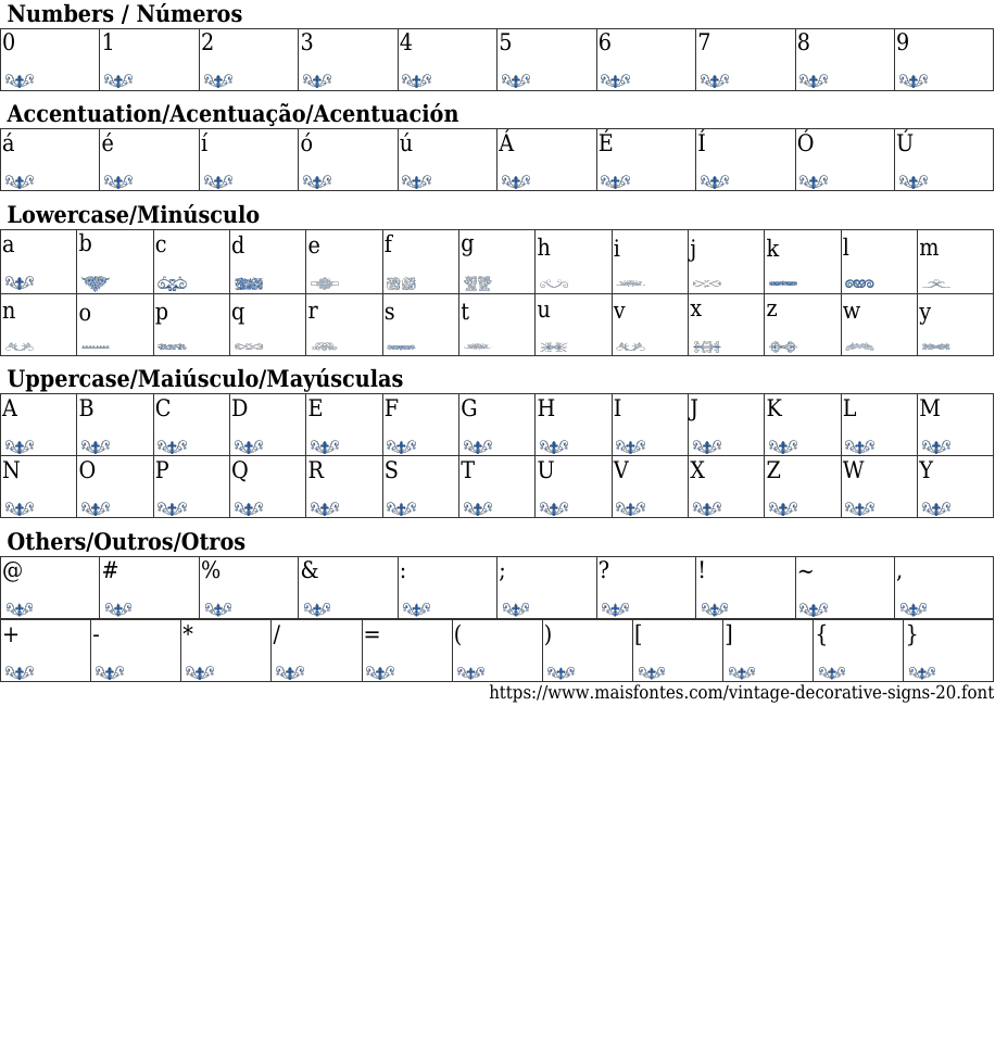 Vintage Decorative Signs 20 Free Font Download MaisFontes