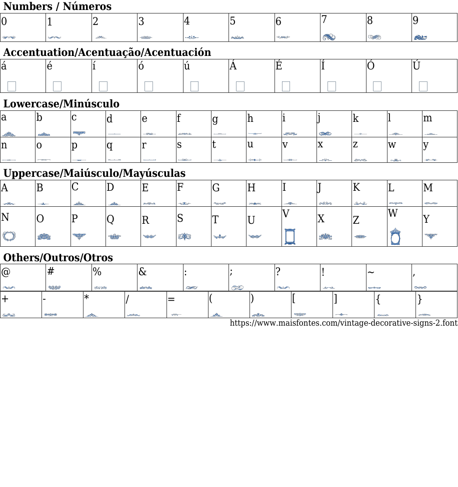 Vintage Decorative signs 02 Baixar Fonte Grátis MaisFontes