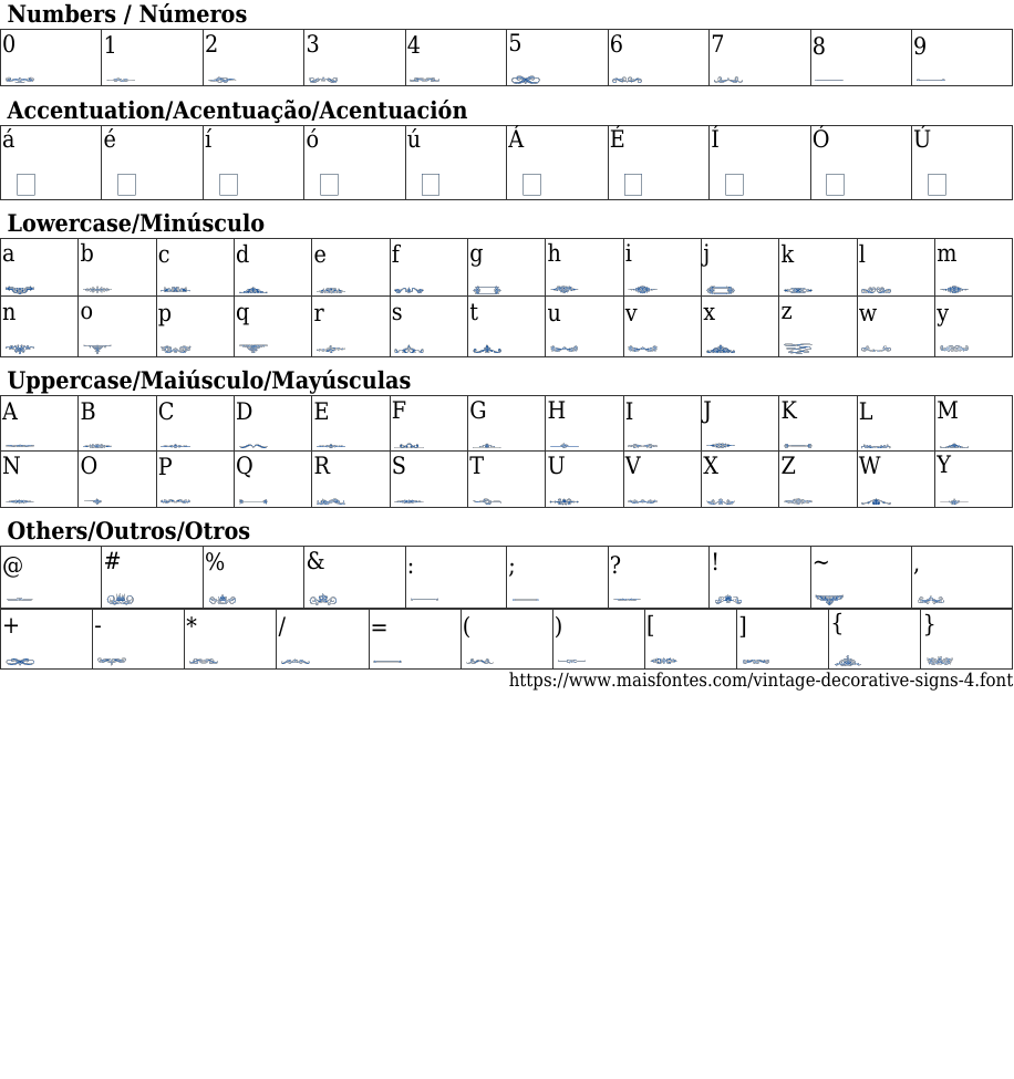 Vintage Decorative Signs 04 Baixar Fonte Grátis MaisFontes