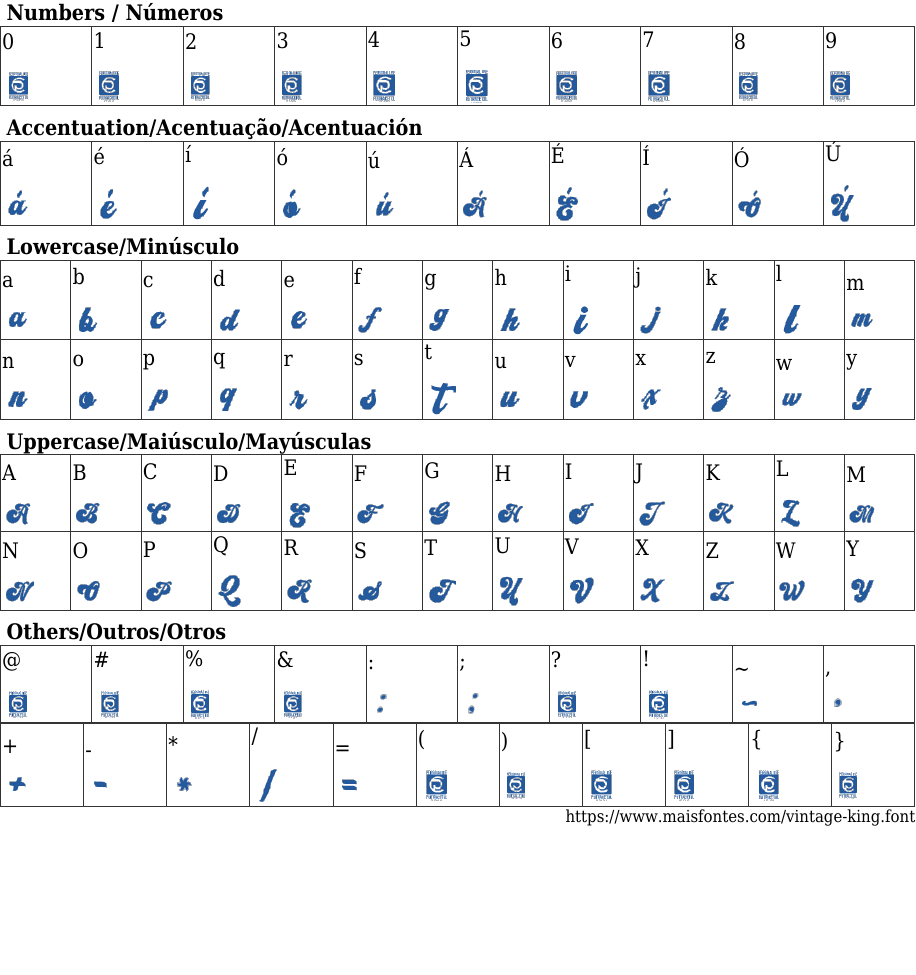 Vintage King Free Font Download MaisFontes