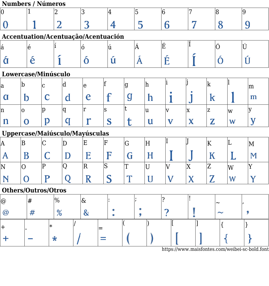 Weibei SC Bold 字体下载 MaisFontes