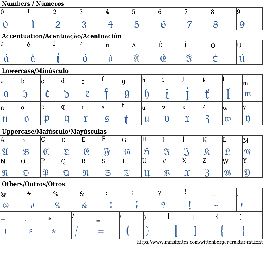 Wittenberger Fraktur MT Free Font Download MaisFontes
