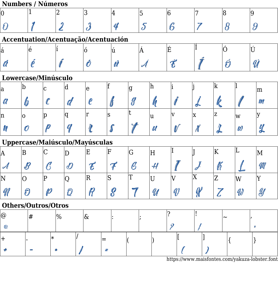 Yakuza Lobster Free Font Download MaisFontes