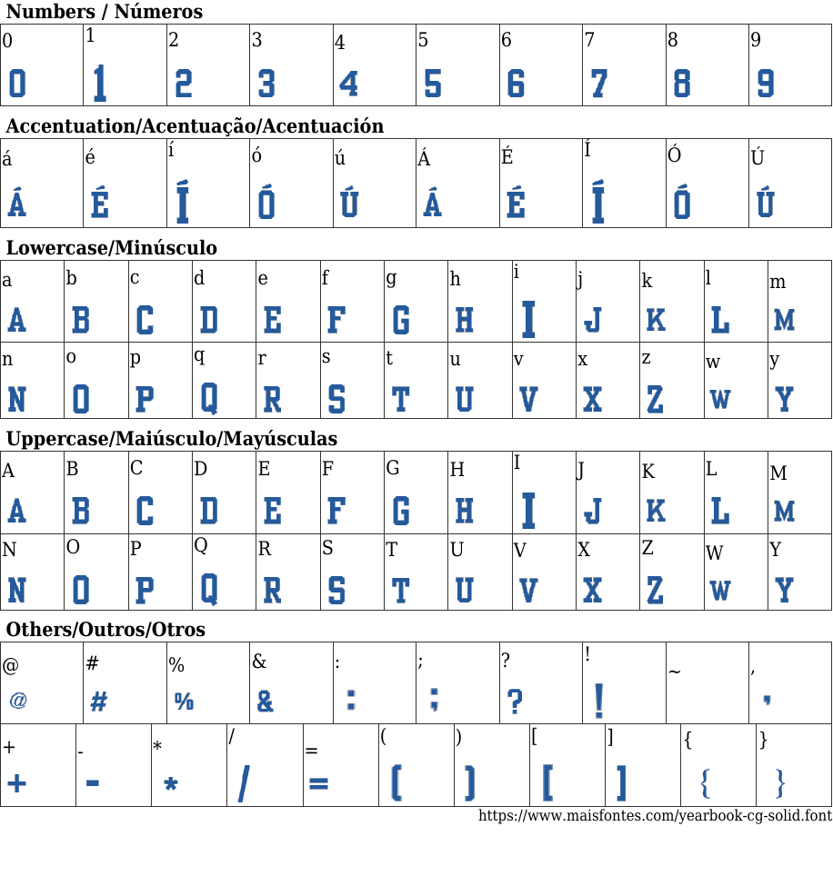 Yearbook CG Solid Free Font Download MaisFontes