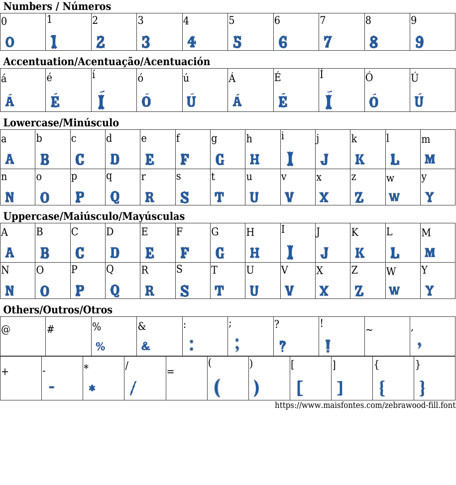 Zebrawood Fill Free Font Download MaisFontes