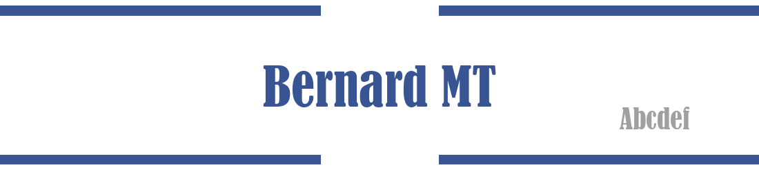 Bernard MT Std Condensed: Download Free Font | MaisFontes