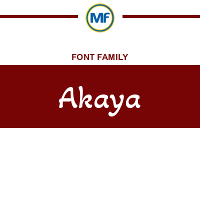 Download Akaya Fonts (Google Fonts) | MaisFontes