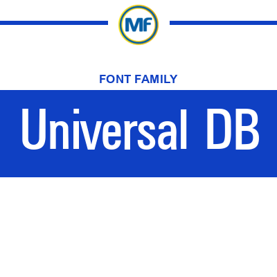 Universal DB Font Family: Download Free | MaisFontes