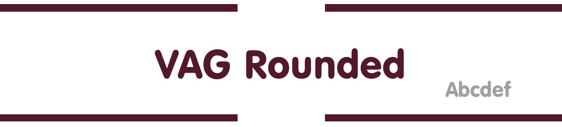 VAG Rounded Font: Free Download | MaisFontes