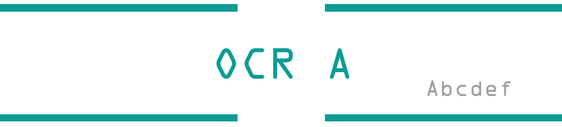 OCR A: Free Font Download | MaisFontes