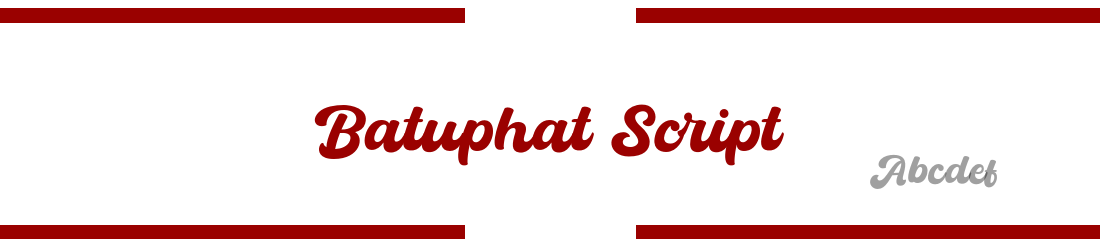 Batuphat Script:免费字体下载 | MaisFontes