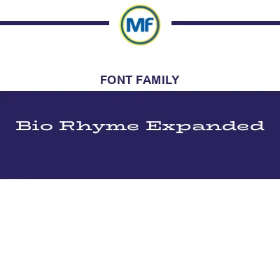 Bio Rhyme Expanded Font Family: Download Free | MaisFontes