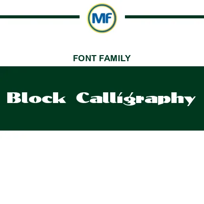 Block Calligraphy Font Family: Download Free | MaisFontes