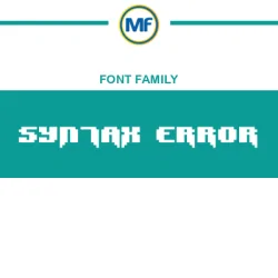 Syntax Error Alternate: Free Font Download | MaisFontes