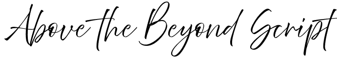 Above the Beyond Script font download | MaisFontes.com