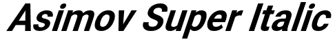 Asimov Super Italic Font: Free Download | MaisFontes