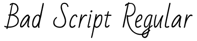 Bad Script Regular Font: Free Download | MaisFontes