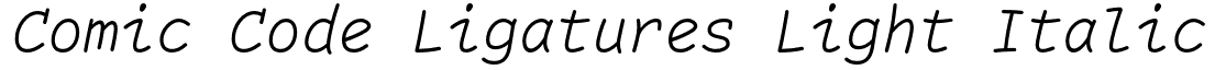 Comic Code Ligatures Font Family: Free Download | MaisFontes