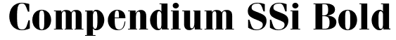 Compendium SSi Bold Font: Free Download | MaisFontes