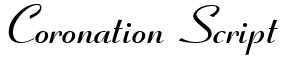 Coronation Script:免费字体下载 | MaisFontes