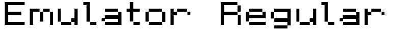 Emulator Regular Font: Free Download | MaisFontes