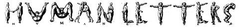 Human letters: Free Font Download | MaisFontes