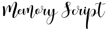 Memory Script Font: Free Download | MaisFontes