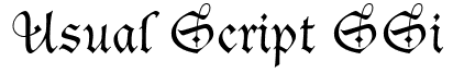 Usual Script SSi Font: Free Download | MaisFontes